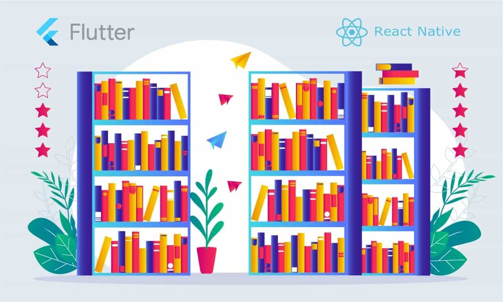 libraries and support of React Native vs Flutter