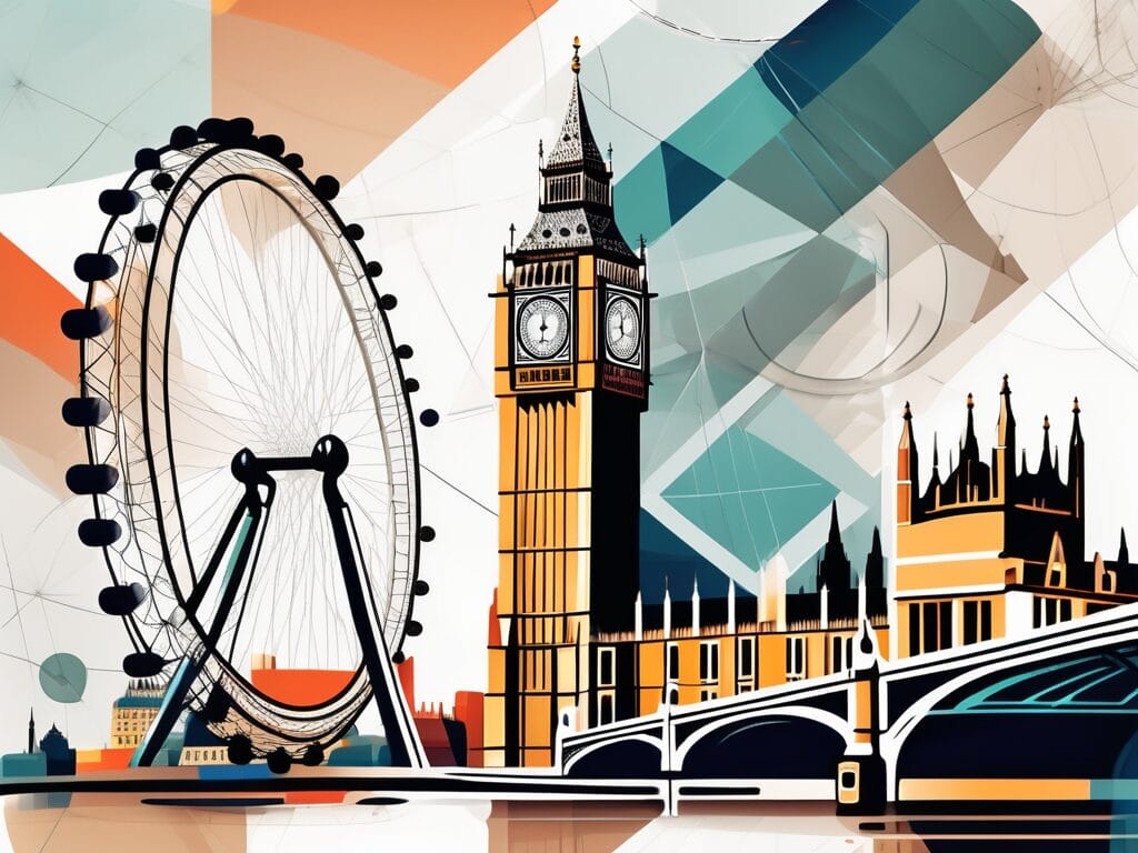 Several iconic london landmarks